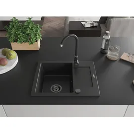 Mexen Enzo Granitspüle 576 x 465 mm Schwarz