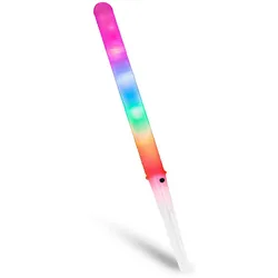 Royal Catering Zuckerwattestäbchen LED - 7 Modi - BPA-freier Kunststoff - inkl. Batterien - 100 Stück -