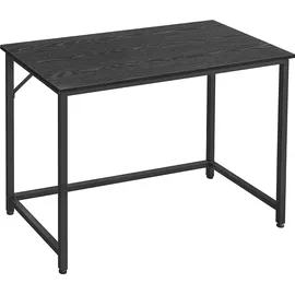 VASAGLE Schreibtisch schwarz rechteckig, 4-Fuß-Gestell schwarz 100,0 x 50,0 cm