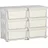 Homcom Schubladenschrank Kunststoff 75 x 37 x 56,5 cm Cremeweiß 6 Schubladen