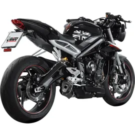 MIVV Delta Race Slip On Schalldämpfer für Triumph Street Triple R/S/RS 2017-23 Schwarz