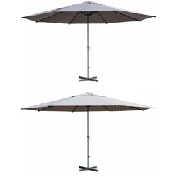 Gardissimo GIGANTE XXL Sonnenschirm Gartenschirm Marktschirm Ø500cm anthrazit