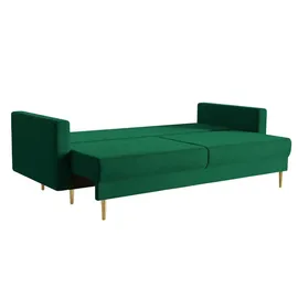 Selsey Schlafcouch Samt 3-Sitzer Grün