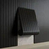YU LI 3DH PVC-Lamellen-Wandpaneel zum Abziehen und Aufkleben, 299,7 x 40 cm, selbstklebende dicke schwarze Holzmaserung, 3D-Schalldichte Wandpaneele für Wände und Decken