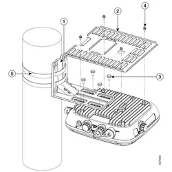 Cisco Wireless Access-Point Montageset (horizontal)