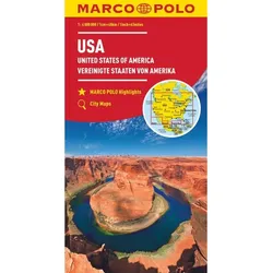 Marco Polo Kontinentalkarte Usa 1:4 Mio. - MARCO POLO Kontinentalkarte USA 1:4 Mio., Karte (im Sinne von Landkarte)