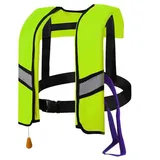 Rettungsweste for Erwachsene, Lebensjacken Automatische aufblasbare Nylonverstellbare Schnalle Schwimmweste mit reflektierenden Streifen und Pfeifen tragbarer Wassersportweste für Erwachsene, Kinder