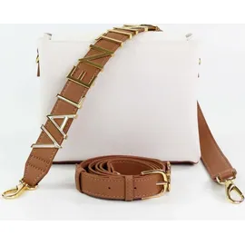 Valentino Alexia Umhängetasche Kunstleder Bianco/Cuoio