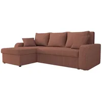 MIRJAN24 Ecksofa Kris Cord, Stilvoll Eckcouch mit Bettkasten und Schlaffunktion, L-Form Couch, Schlafsofa (Farbe: Poso 29) - Rosa