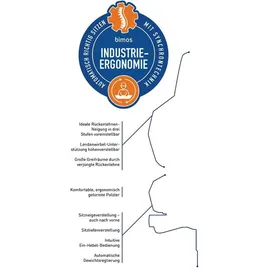 Interstuhl Nexxit 2 Integralschaum schwarz / anthrazit