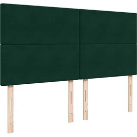 vidaXL Boxspringbett 180 x 200 cm Dunkelgrün