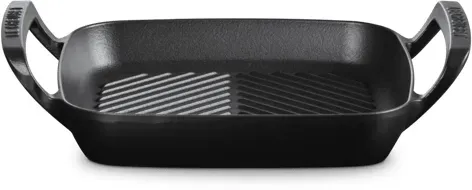 Le Creuset BBQ Outdoor Grillpfanne quadratisch26 cm Schwarz M