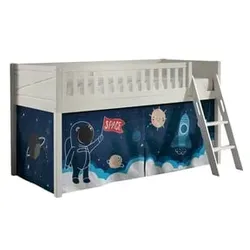 VIPACK Spielbett Scott Space Shuttle weiß, 90x200 cm