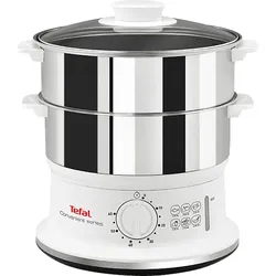 TEFAL VC1451 Convenient Series Dampfgarer (900 Watt, Weiß/Edelstahl)