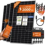 solarway Balkonkraftwerk 2000W komplett Steckdose - Deye Wechselrichter - 500W Solarpanele