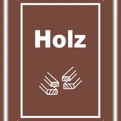 Holz Mülltrennung Aufkleber Text Symbol Balken A0 (841x1189mm)