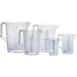 Hünersdorff Messkanne 3000 ml PP, 2 Skalen geschlossener Griff transparent