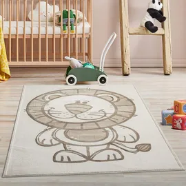 Carpet City Kinderteppich »MARA717«, rechteckig, Kinderzimmer Teppich Tiere Beige Spielzimmer, beige