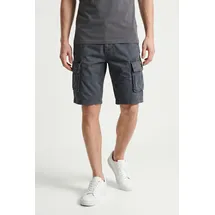Superdry Cargobermudas "CORE CARGO SHORT", Herren, Gr. 30, N-Gr, magma slate grau, Web, Obermaterial: 98% Baumwolle, 2% Elasthan, unifarben, straight fit knielang, Hosen, Straight Fit, mit Reißverschluss und 1-Knopf-Verschluss, knielang