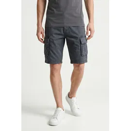 Superdry Cargobermudas "CORE CARGO SHORT", Herren, Gr. 30, N-Gr, magma slate grau, Web, Obermaterial: 98% Baumwolle, 2% Elasthan, unifarben, straight fit knielang, Hosen, Straight Fit, mit Reißverschluss und 1-Knopf-Verschluss, knielang