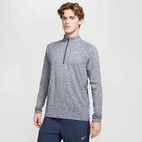 Nike Stride Dri-Fit 1/4-Zip Herren Sweatshirt, blau - grau