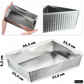 Kadax rechteckige Backform, 30.5x25.5 cm, Silber