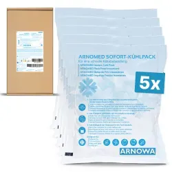 ARNOMED Sofortkältekompresse, Größe L 931-L-5 , 1 Karton = 12 Packungen à 5 Stück