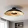 LINDBY Emilienne 1 E27 rund schwarz/gold