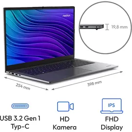 Medion E17433 (MD62659), Notebook, mit 17,3 Zoll Display, Intel® CoreTM i7,i7-13620H Prozessor, 16 GB RAM, 1 TB SSD, UHD Graphics, Grau, Windows 11 Home (64 Bit)