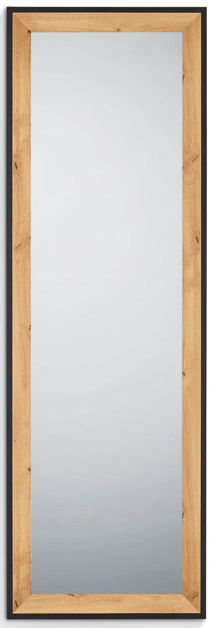 Dekospiegel MIRRORS AND MORE "BRANDA" Spiegel Gr. B/H/T: 50 cm x 150 cm x 2,7 cm, dekorative Rahmenoptik, braun (artisan eiche) Dekospiegel Wandspiegel