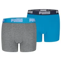 Puma Boy's Everyday Basic Boxer, Grey Mélange/Blue-New, 146/152 (2er
