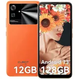 CUBOT Note 21 Handy Ohne Vertrag 12GB+128GB/1TB, Android 13 Smartphone, 6,56 Zoll 90 Hz, 50 MP Kamera, 5200 mAh Akku GPS/OTG/Face ID Orange