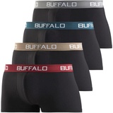 Buffalo Buffalo, Herren, Unterhosen, Herren Hipster Boxershorts, im 4er Pack, schwarz, M 4er Pack)
