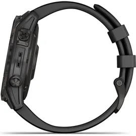 Garmin fenix 7 Sapphire Solar schiefergraues DLC-Titan mit schwarzem Armband
