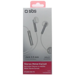 SBS In-Ear-Kopfhörer Metall Gold-Kollektion Kabel Annahmetaste Regulierungsta...