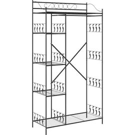 vidaXL Offener Kleiderschrank 101 x 188 x 43 cm Schwarz
