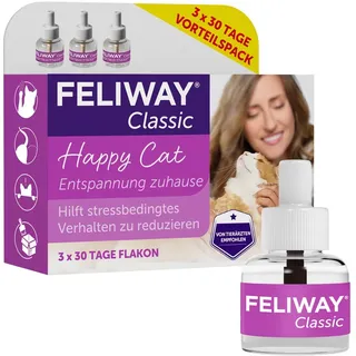 Ceva Feliway Classic Nachfüllflakon Vorteilspack 3 x 48 ml Weiß