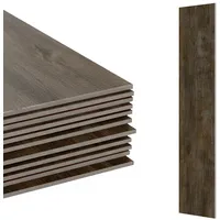 Relaxdays PVC Bodenbelag selbstklebend, Holzoptik, Bad, Küche, Klebefliese 91x15