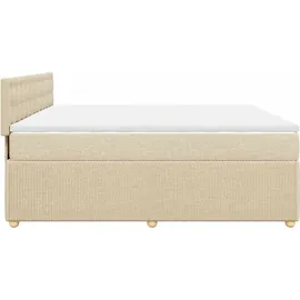 vidaXL Boxspringbett 180 x 200 cm Creme