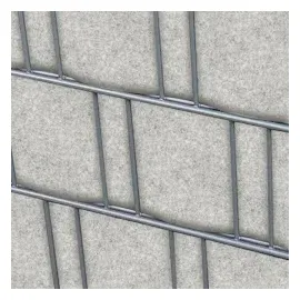zaun|zu® Sichtschutz Design Vlies für Doppelstabmatten Hellgrau 10x 2,55m
