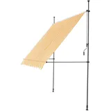 pro.tec Klemmmarkise Stem 400x120x220-309 cm Gelb Weiß
