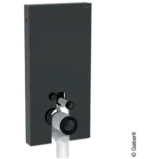 Geberit Monolith Sanitärmodul für Stand-WC, 101cm, Gl. la., S. Alu SW-chrom