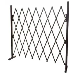 Mendler Absperrgitter HWC-B34, Scherengitter Rankhilfe Tierschutzgitter ausziehbar, Alu braun ~ Höhe 153cm, Breite 28-200cm