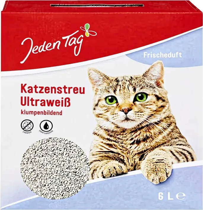 Everyday Katzenstreu Ultra Weiß Klumpend 6 Liter