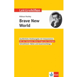 Klett Lektürehilfen / Klett Lektürehilfen Aldous Huxley 'Brave New World', Kartoniert (TB)