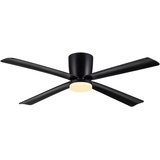 Newday Deckenventilator mit licht Beleuchtung und Fernbedienung Schwarz, Deckenlampe mit Ventilator 122CM, Deckenventilator mit Beleuchtung für Schlafzimmer, Wohnzimmer,DC Motor Leise