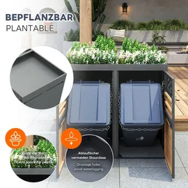 MC Star Mülltonnenbox 2er 120-240 Liter anthrazit