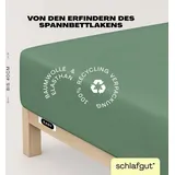 schlafgut Easy Jersey Elasthan Boxspring 120 x 200 - 130 x 220 cm green mid