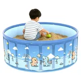 Faltbarer Pool | Outdoor Wasserspielcenter mit Ablaufschlauch | Rutschfester Hundepool | für Zuhause, Garten, Terrasse, Urlaub, Park, See, Sommer