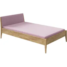 Paidi Jugendbett STIENE 140 x 200 cm Eiche massiv lasiert dunkelrosa